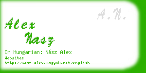 alex nasz business card