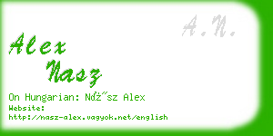 alex nasz business card